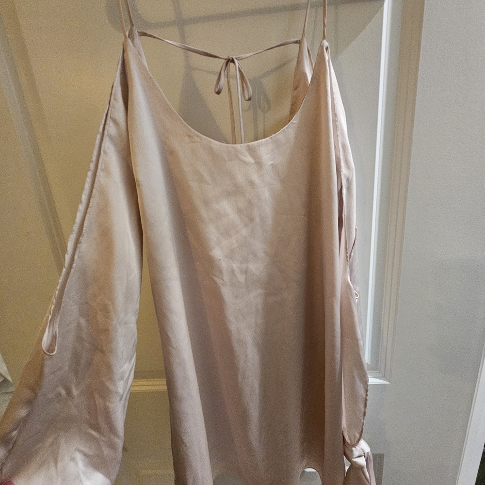 Elegant Cream Cold Shoulder Dress